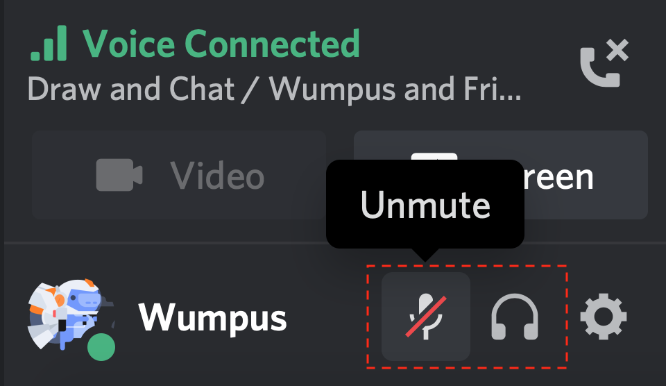 Image showing the mute/deafen icons in Discord